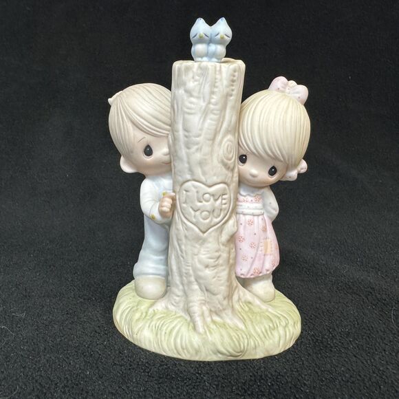 Vintage Thee I Love 1979 Precious Moment Figurine Collectible Home Deco Boy Girl - Picture 1 of 8